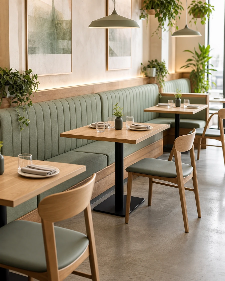 Restaurant banquette and booth seating collection