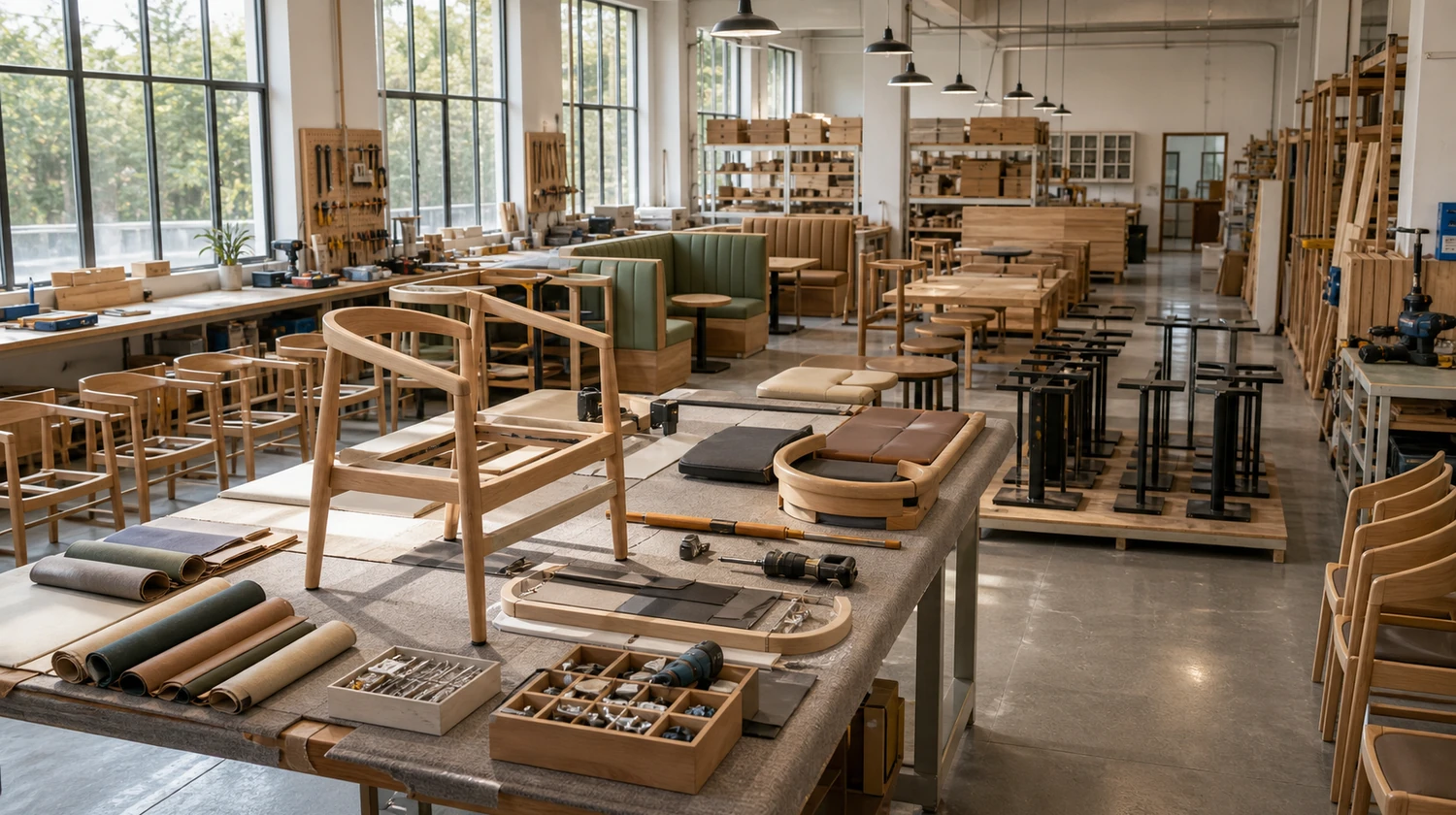 MOTING restaurant furniture sample development workshop